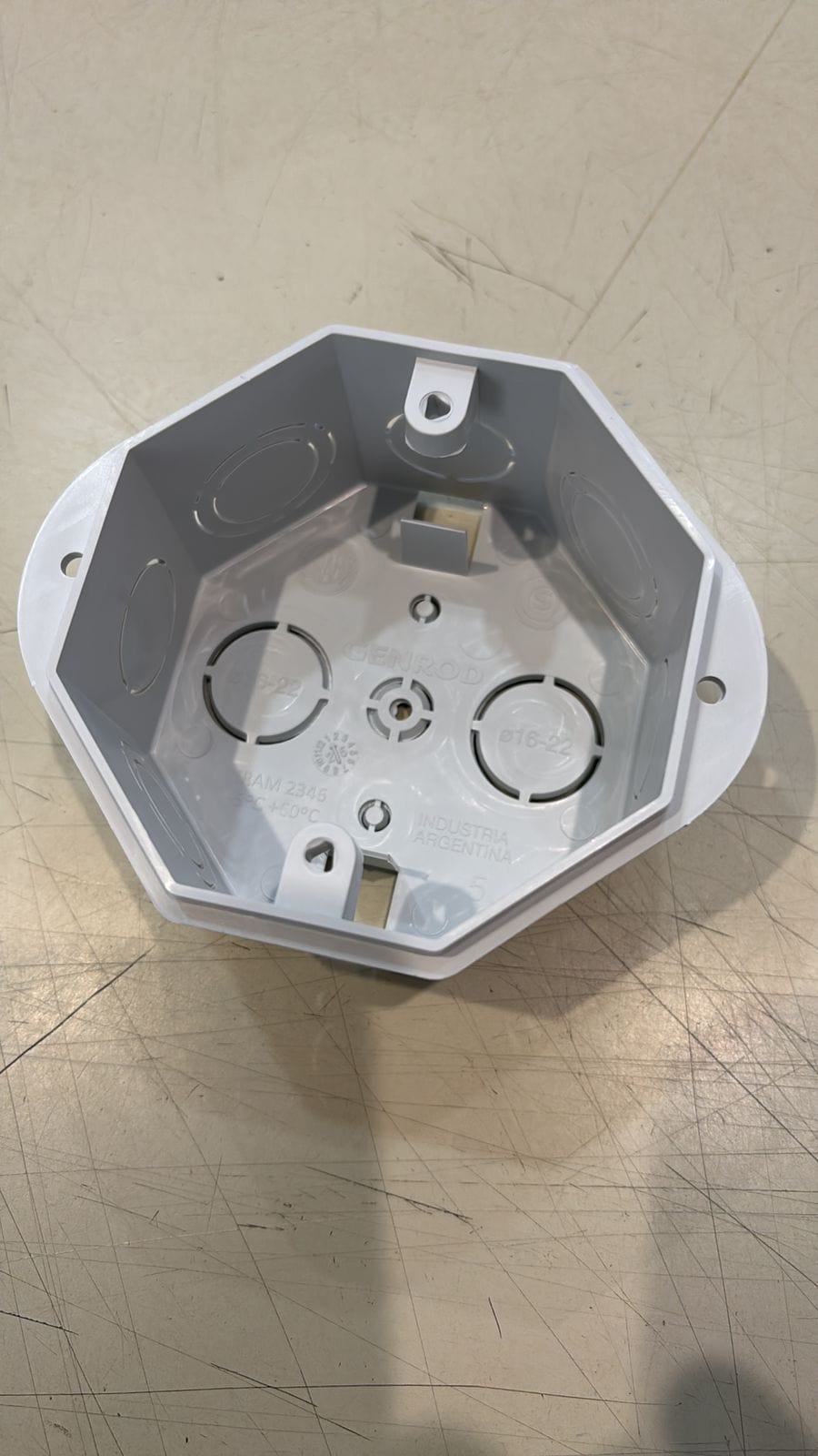 Caja octogonal Plastica