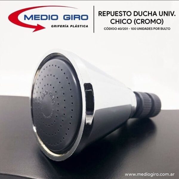 Repuesto de Ducha Universal Cromo "Medio Giro"